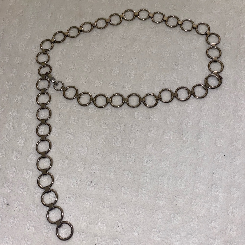 Silver chain belt